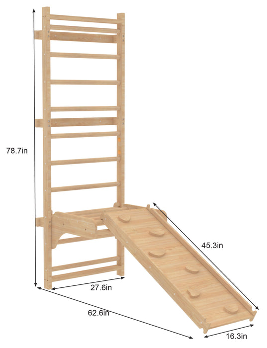 Avenlur Betula Swedish Wall Ladder & Indoor Wooden Climber for Kids – Home Gym Playset AVNLR-BETULA