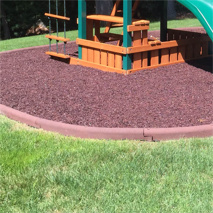 Rubber Mulch Playsafer Residential Rubber Border 4HIGH-4FT-RUBBER-CURB