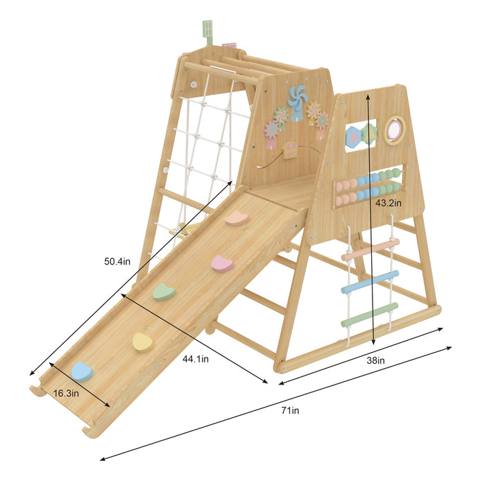 Avenlur Cherry 5-in-1 Wooden Indoor Climber – Montessori Play Gym for Toddlers & Kids AVNLR-CHERRY