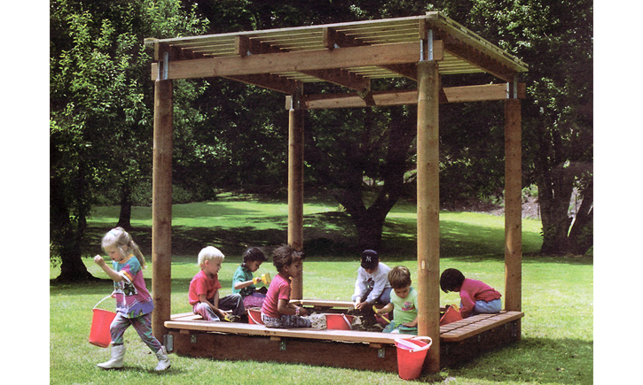 BigToys Sun Shelter Sandbox Freestanding Sand & Water EC-100