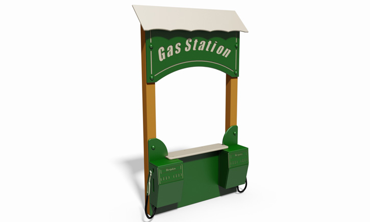 BigToys Dual Gas Pump Station Freestanding Trike Path MEC-241