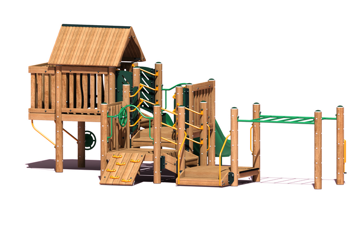 BigToys Townhouse- Accessible Freestanding EarlyWorks Structures EC-680-10, MEC-680-10