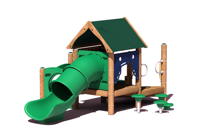 BigToys Hideaway (Blue & Green Roof) Freestanding EarlyWorks Structures EC-400, MEC-400