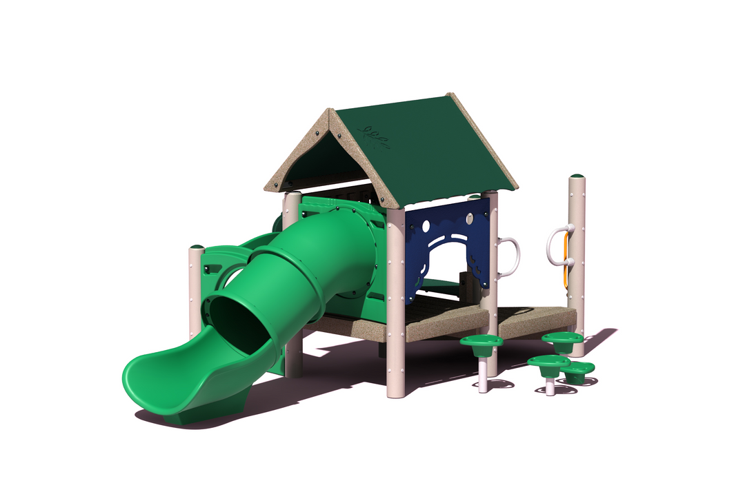 BigToys Hideaway (Blue & Green Roof) Freestanding EarlyWorks Structures EC-400, MEC-400