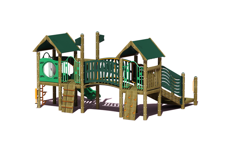 BigToys Resort (Blue & Green Roof) Freestanding EarlyWorks Structures EC-434, MEC-434