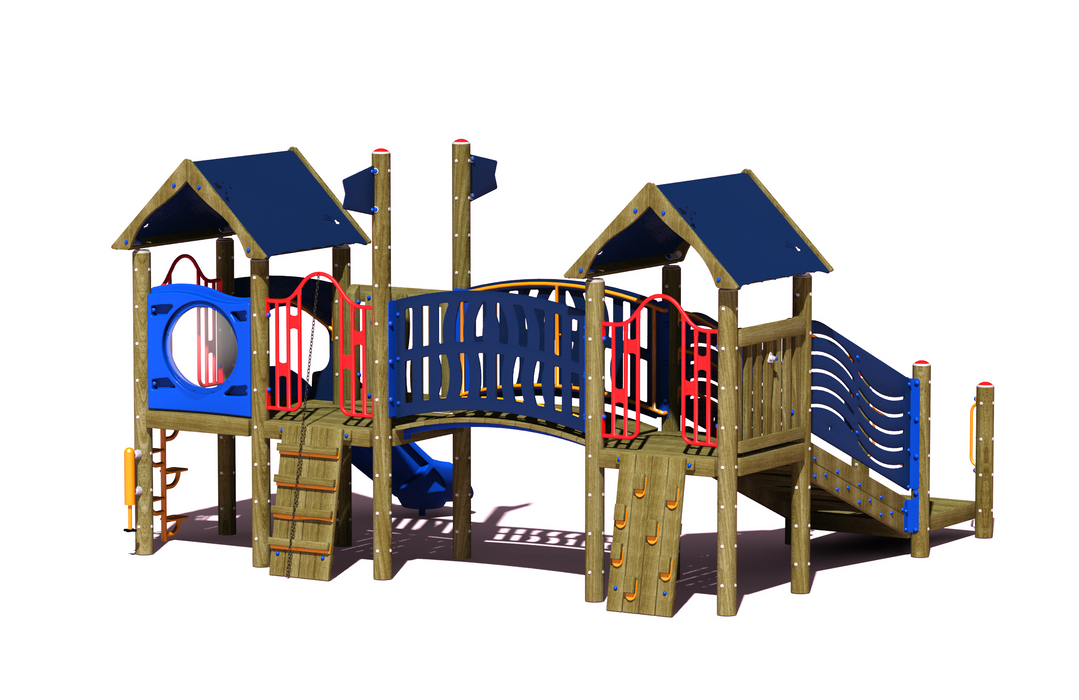 BigToys Resort (Blue & Green Roof) Freestanding EarlyWorks Structures EC-434, MEC-434