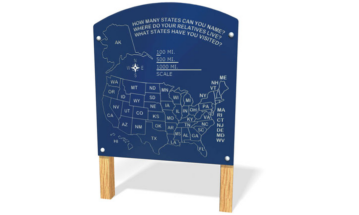 BigToys US Map Panel Freestanding Science EC-041, MEC-041