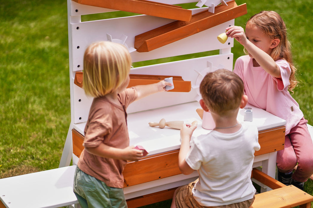 Avenlur Large Wooden Water Table – Multi-Level Sensory Play Station AVNLR-WD-WATERTBL-LG-SEA