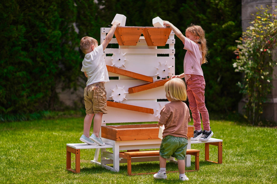 Avenlur Large Wooden Water Table – Multi-Level Sensory Play Station AVNLR-WD-WATERTBL-LG-SEA