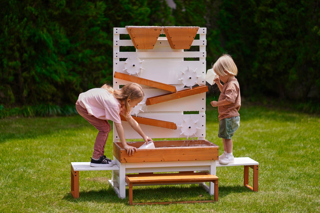 Avenlur Large Wooden Water Table – Multi-Level Sensory Play Station AVNLR-WD-WATERTBL-LG-SEA