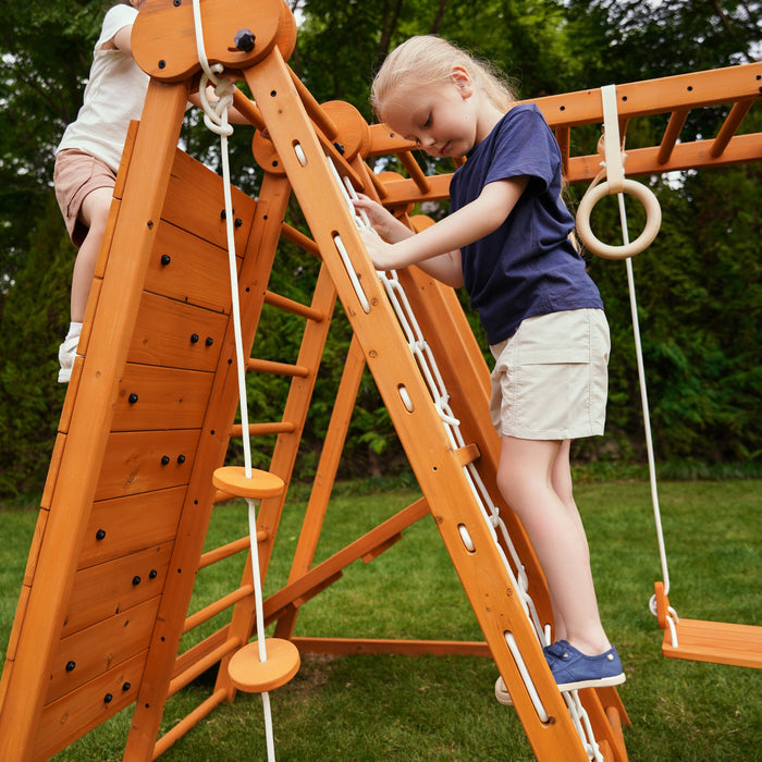 Avenlur Chestnut - 8-in-1 Jungle Gym for Toddlers AVNLR-WD-CLBR