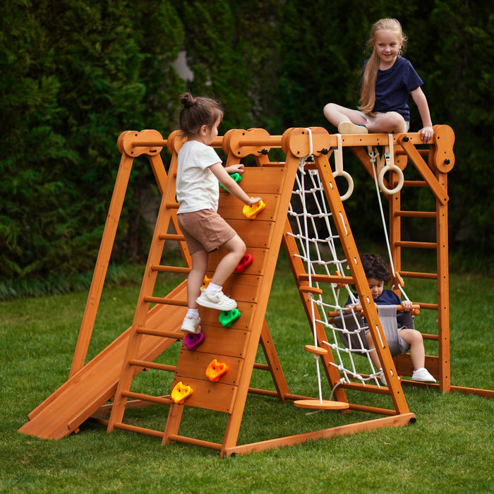Avenlur Chestnut - 8-in-1 Jungle Gym for Toddlers AVNLR-WD-CLBR