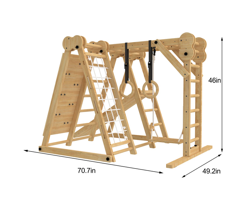 Avenlur Chestnut - 8-in-1 Jungle Gym for Toddlers AVNLR-WD-CLBR