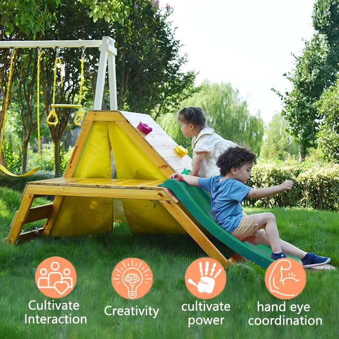 Avenlur Palm - 5-in-1 Outdoor and Indoor Playground Playset AVNLR-PLM-CLMBR-OTDR-V3-NY