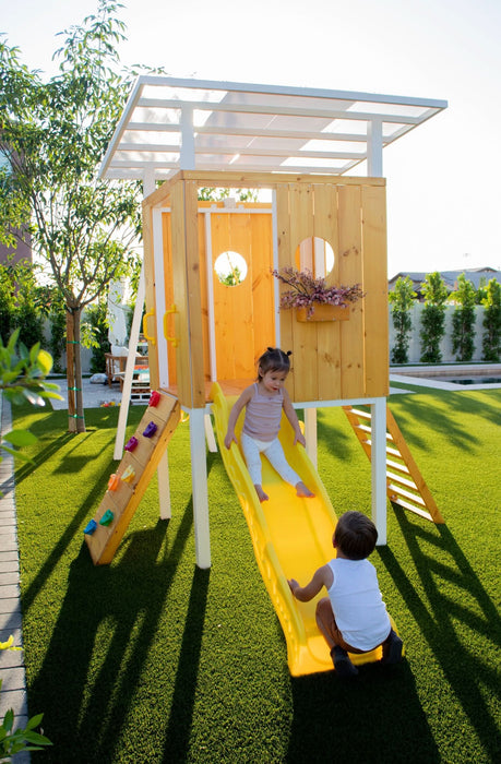 Avenlur Forest - Modern Backyard Outdoor Swing Set 2 Swings And Trapeze Bar AVNLR-MDRN-SWNG-M-V3-NY