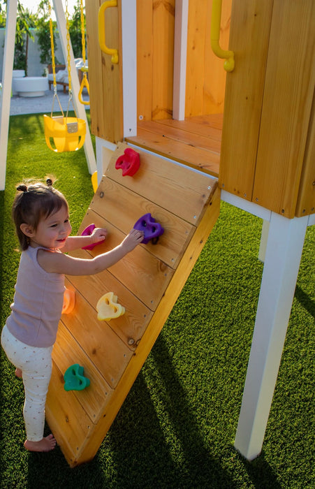 Avenlur Forest - Modern Backyard Outdoor Swing Set 2 Swings And Trapeze Bar AVNLR-MDRN-SWNG-M-V3-NY