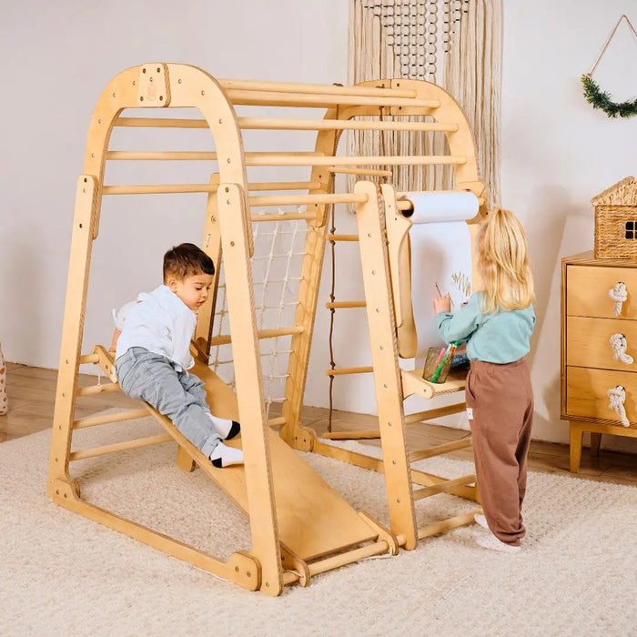 Goodevas Etsy Indoor Playground for Children - 7in1 Playground + Swings Set + Slide Board + Art Set IWPC-7IN1-et