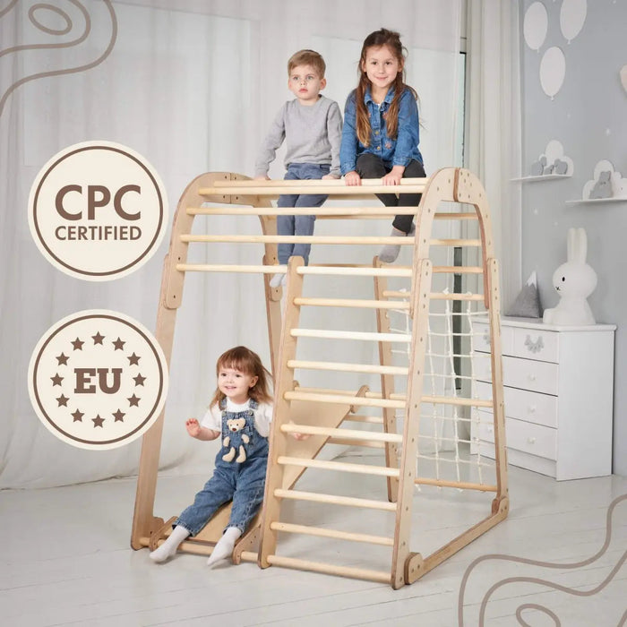 Goodevas Etsy Indoor Wooden Playground for Children - 6in1 Playground + Swings Set + Slide Board IWPC-6IN1-et
