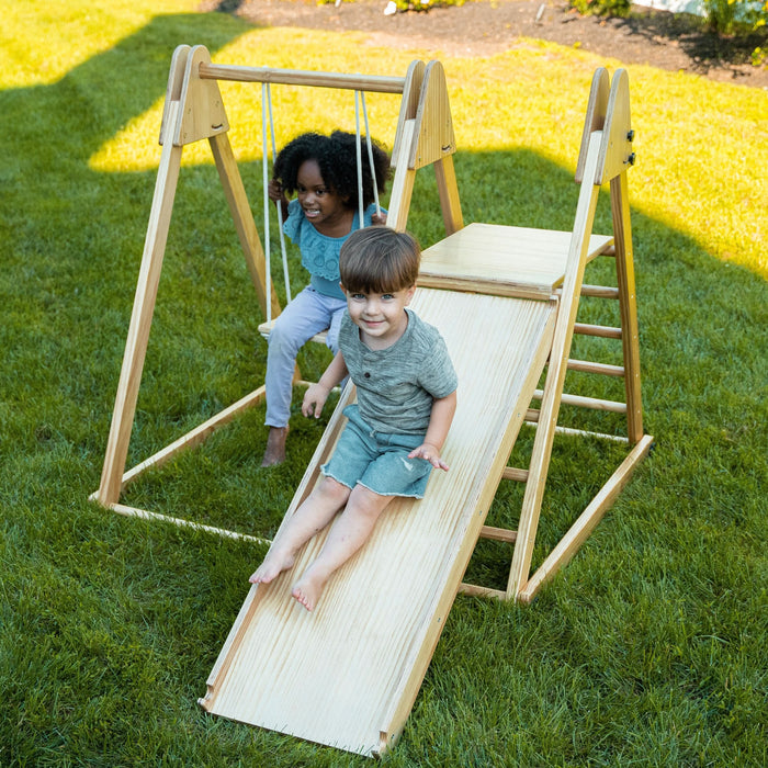 Avenlur Juniper Folding Indoor & Outdoor Playset | Wooden Climber for Toddlers AVNLR-SWNG-FLD-OUT-V2-NY1