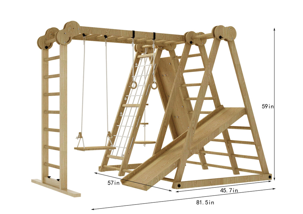 Avenlur Chestnut - 8-in-1 Jungle Gym for Toddlers AVNLR-WD-CLBR