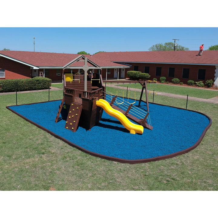 Rubber Mulch Playsafer Playground and Landscape Rubber Mulch | Blue BLU-MULCH