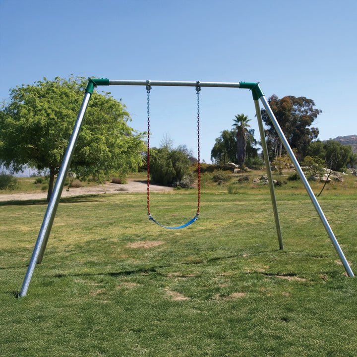 Outdoor How To Anchor Swing Set In Concrete Jensen Swing Outdoor