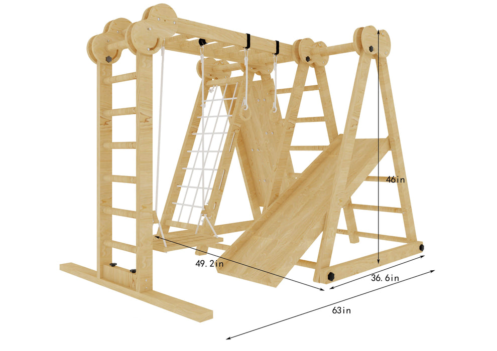 Avenlur Chestnut - 8-in-1 Jungle Gym for Toddlers AVNLR-WD-CLBR