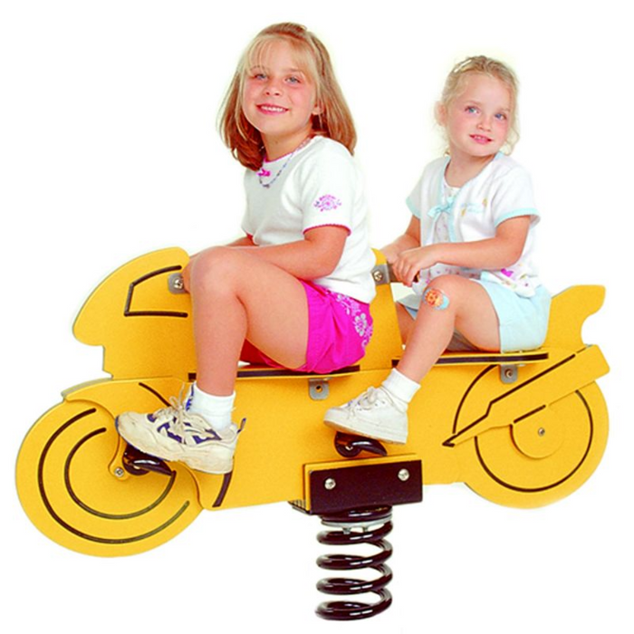 Childforms 2-Seat Yellow Motorcyle Spring Rider SPR-00003
