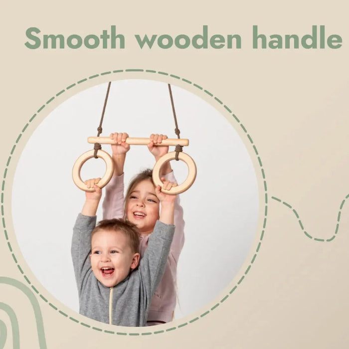 Goodevas Etsy Trapeze swing bar with rings TSBR-et