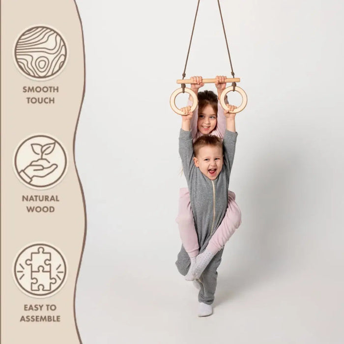 Goodevas Etsy Trapeze swing bar with rings TSBR-et