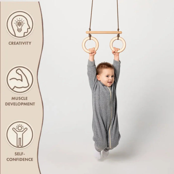 Goodevas Etsy Trapeze swing bar with rings TSBR-et