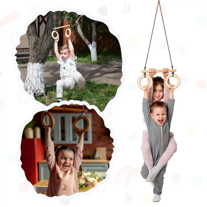 Goodevas Etsy Trapeze swing bar with rings TSBR-et