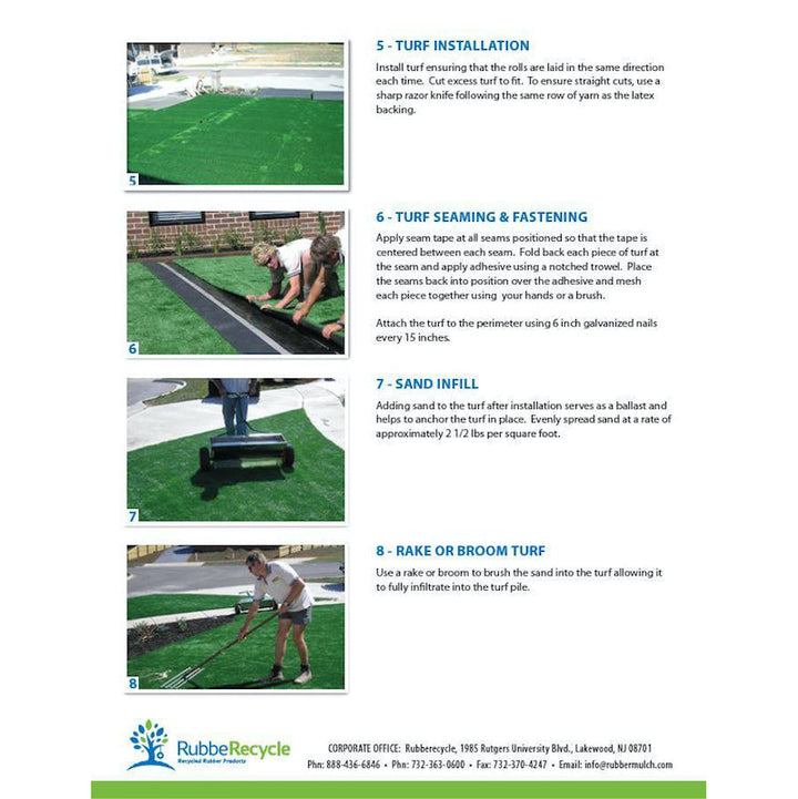 Rubber Mulch Residential Synthetic Turf