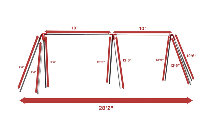 Jensen Swing Heavy Duty 10 Foot High Swing Set H102, H104, H106, H108