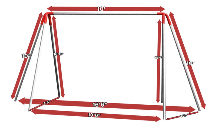 Jensen Swing Heavy Duty 8 Foot High Swing Set H82, H84, H86, H88