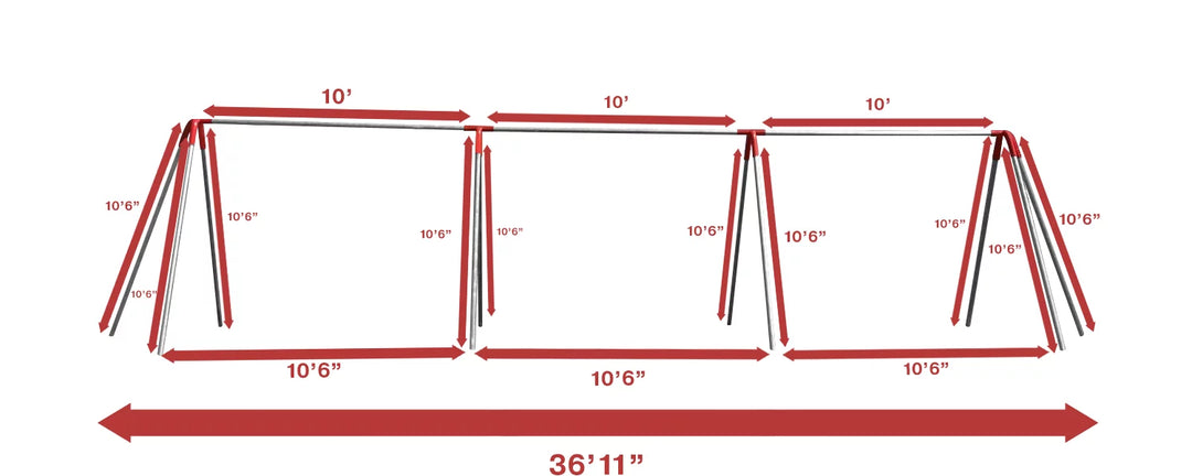 Jensen Swing Heavy Duty 8 Foot High Swing Set H82, H84, H86, H88