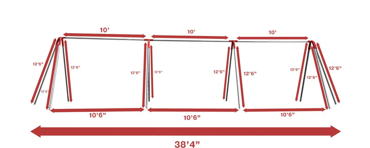 Jensen Swing Heavy Duty 10 Foot High Swing Set H102, H104, H106, H108